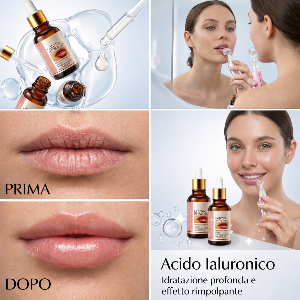 Siero Labbra all’Acido Ialuronico – Effetto Rimpolpante