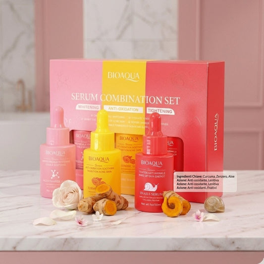 Kit 3 Sieri Viso BIOAQUA — Illumina, Idrata & Rinnova