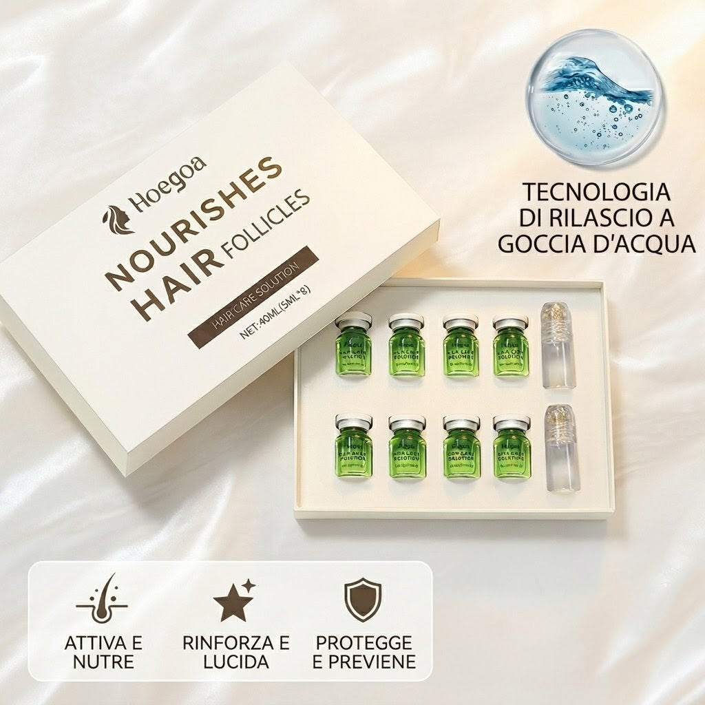Kit 8 Fiale Anticaduta Hoegoa — Nutre, Rinforza & Stimola la Ricrescita