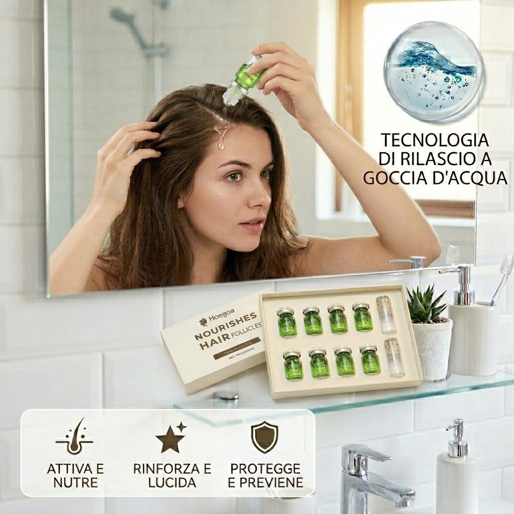 Kit 8 Fiale Anticaduta Hoegoa — Nutre, Rinforza & Stimola la Ricrescita