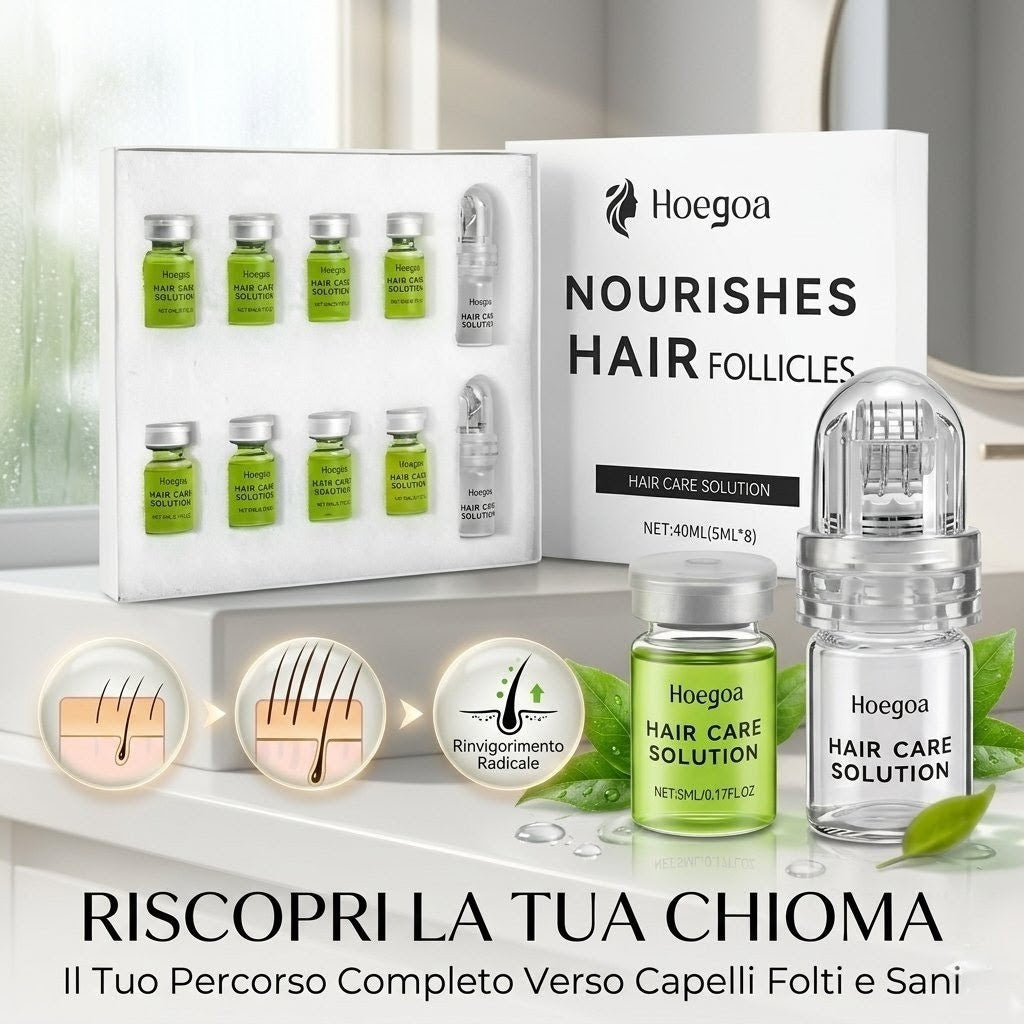 Kit 8 Fiale Anticaduta Hoegoa — Nutre, Rinforza & Stimola la Ricrescita
