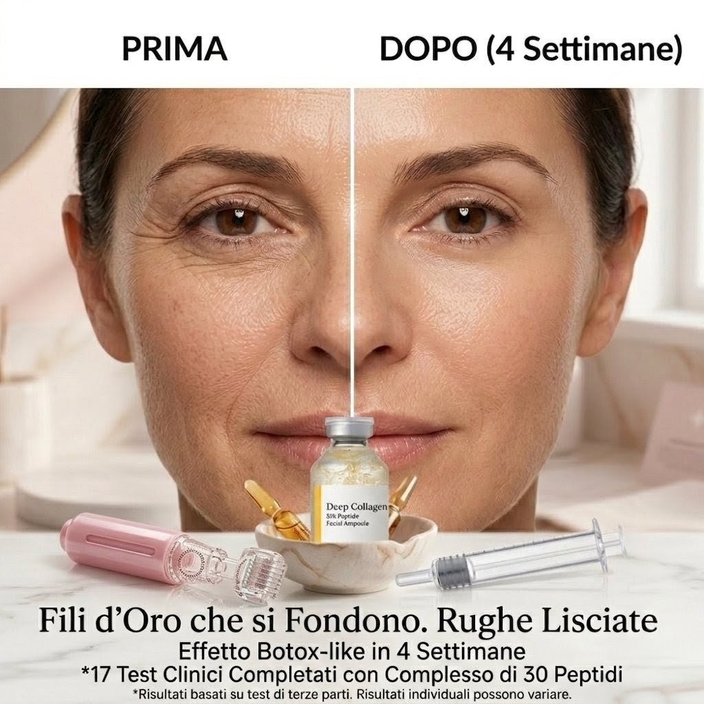 Kit Derma Roller + Siero Collagene — Lifting Viso Professionale a Casa