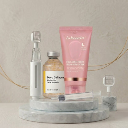 Kit Derma Roller + Siero Collagene — Lifting Viso Professionale a Casa