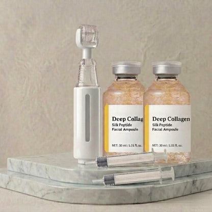 Kit Derma Roller + Siero Collagene — Lifting Viso Professionale a Casa