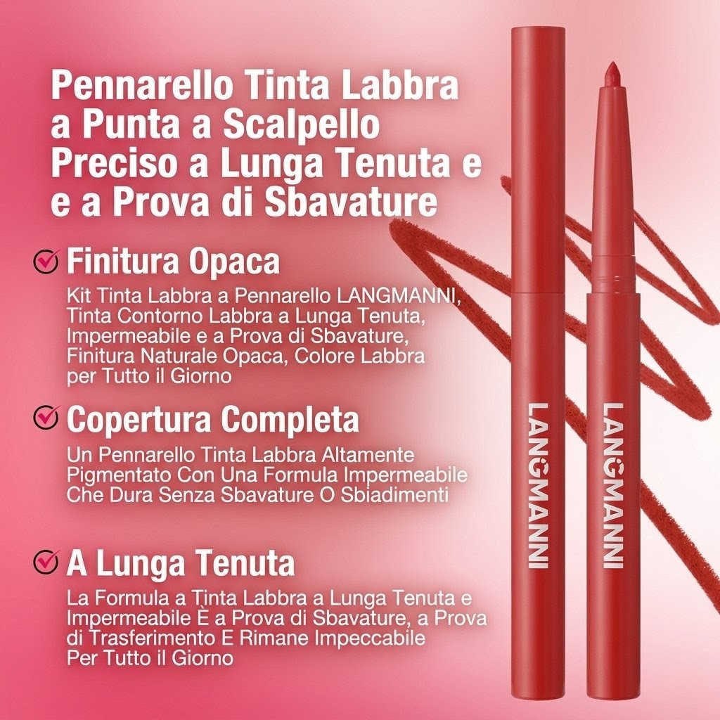 Matita Labbra Opaca — Lunga Durata, 12 Colori