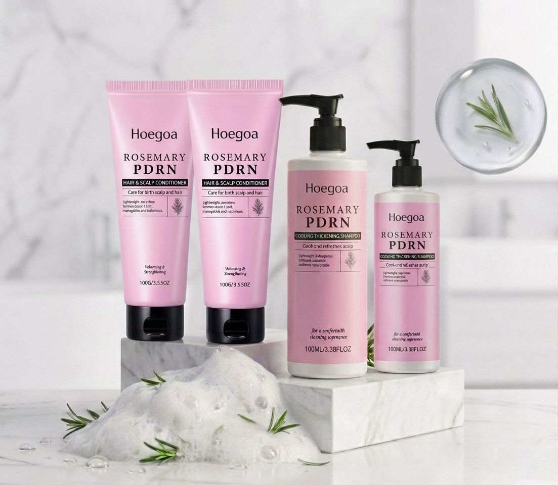 Hoegoa Rosemary PDRN — Kit Shampoo & Balsamo Anti-Caduta e Infoltimento