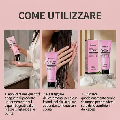 Hoegoa Rosemary PDRN — Kit Shampoo & Balsamo Anti-Caduta e Infoltimento
