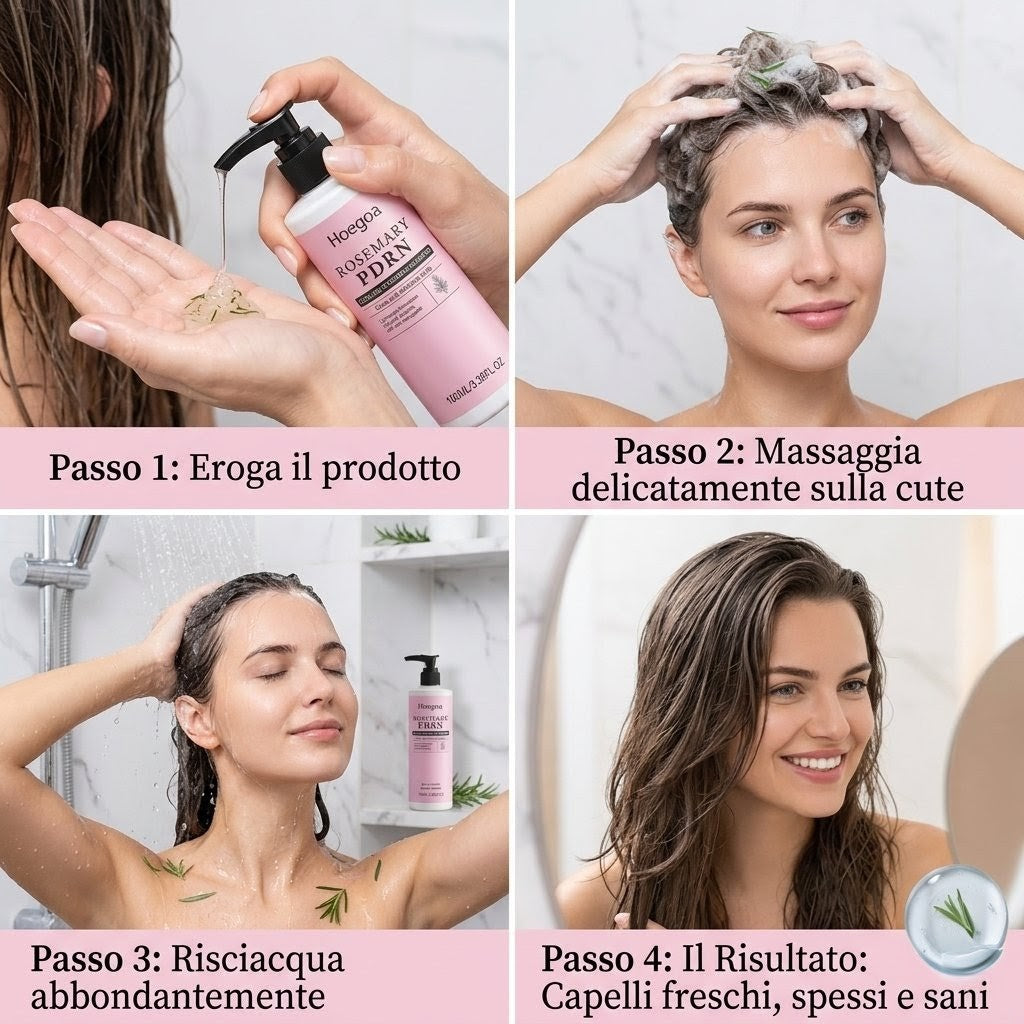 Hoegoa Rosemary PDRN — Kit Shampoo & Balsamo Anti-Caduta e Infoltimento