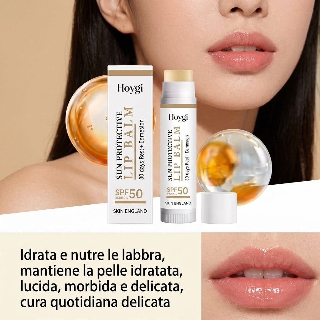 Sun-Protective Lip Balm SPF50 — Kojic Acid & Ceramidi per Labbra Protette e Luminose