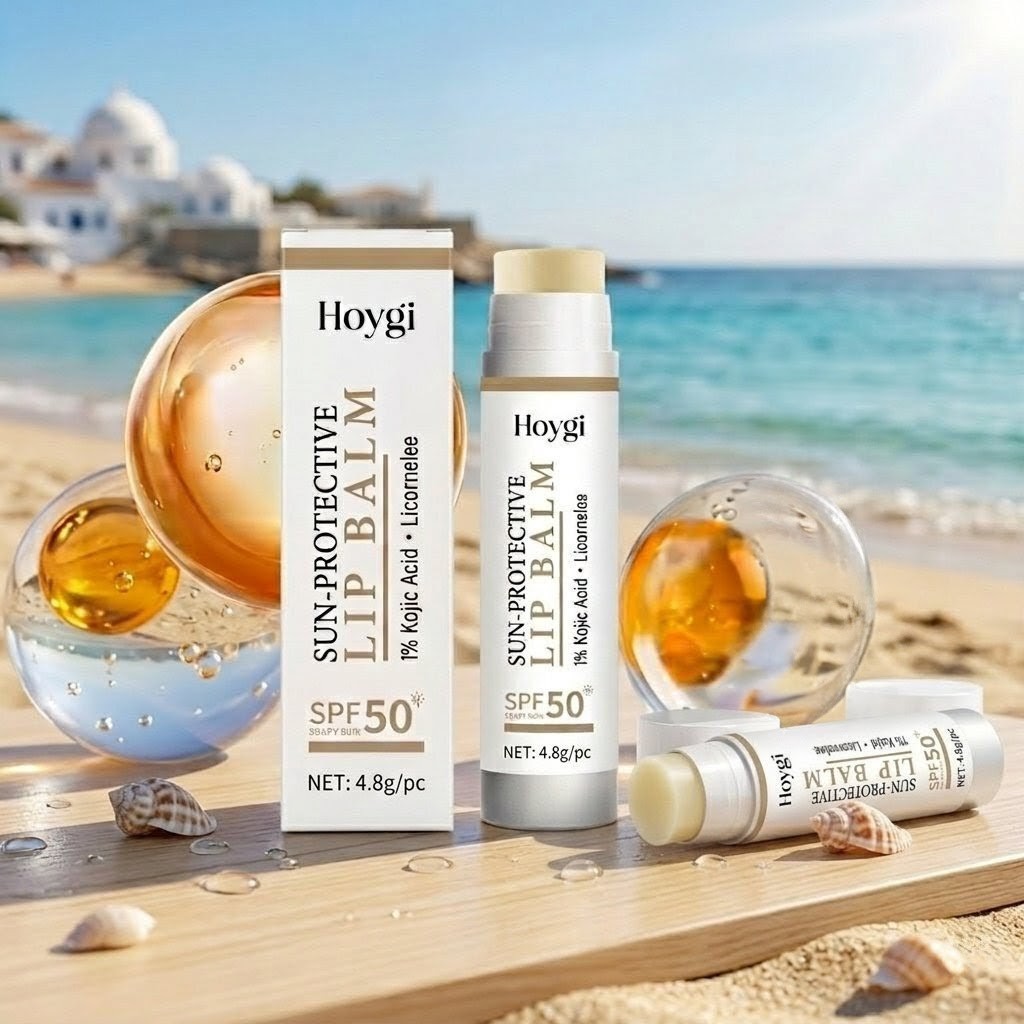 Sun-Protective Lip Balm SPF50 — Kojic Acid & Ceramidi per Labbra Protette e Luminose