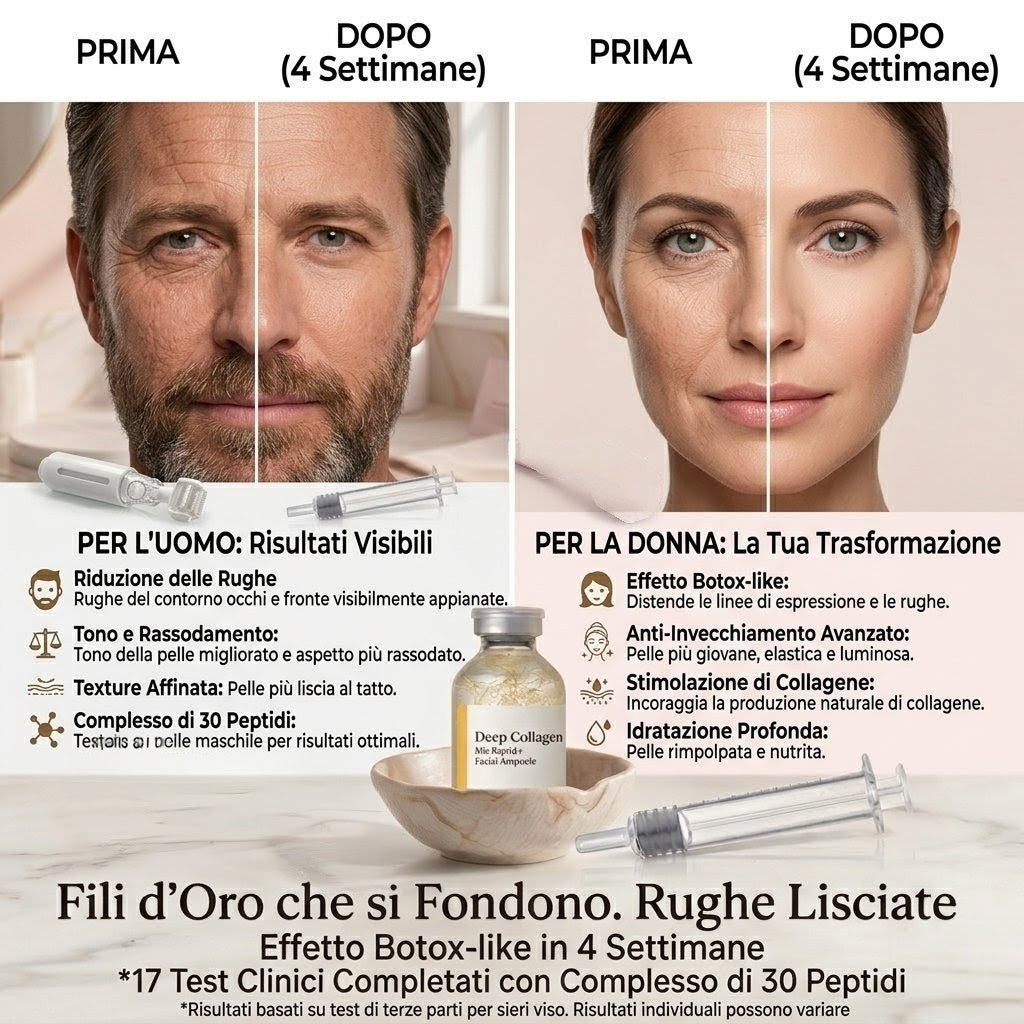 Siero Viso Deep Collagen Silk Peptide — Lifting, Rimpolpamento & Idratazione 72h