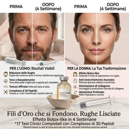 Siero Viso Deep Collagen Silk Peptide — Lifting, Rimpolpamento & Idratazione 72h