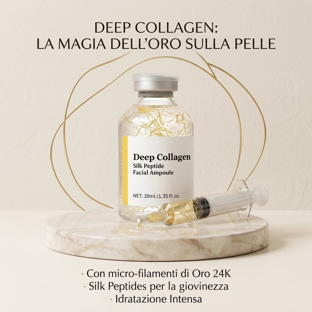 Siero Viso Deep Collagen Silk Peptide — Lifting, Rimpolpamento & Idratazione 72h